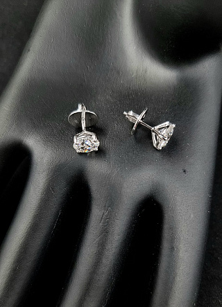 Серьги Круг 1 карат 02