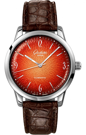 Glashutte Original 20th Century Vintage Sixties fiery orange 1-39-52-13-02-04