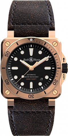 Bell & Ross Instruments DIVER BRONZE BR0392-D-BL-BR/SCA