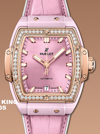 Pink Ceramic King Gold Diamonds 39 mm 01