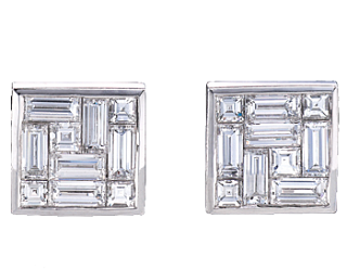 Jacob & Co. Jewelry Men's Cufflinks Baguette and Square Emerald-Cut Cufflinks 90605489