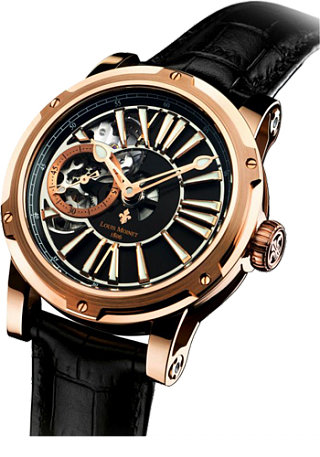 Louis Moinet Metropolis Gold Black LM-45.50.55