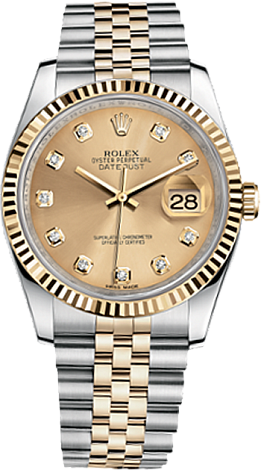 Rolex Datejust 36,39,41 mm 36 mm Steel and Yellow Gold 116233-0150