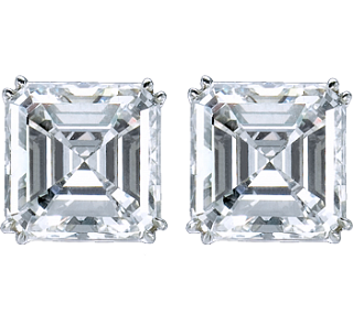 Jacob & Co. Jewelry Bridal Square Emerald-Cut Solitaire Earrings 90502647 Jacob & Co. Jewelry Bridal Square Emerald-Cut Solitaire Earrings 90502647