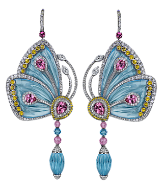 Jacob & Co. Jewelry Fine Jewelry Papillon Blue Topaz Earrings 91327465