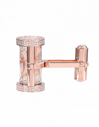 Rose Gold Hourglass Cufflinks 01