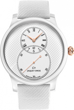 Jaquet Droz Legend Geneva Grande Seconde White Ceramic Clous De Paris J003036540 Jaquet Droz Legend Geneva Grande Seconde White Ceramic Clous De Paris J003036540