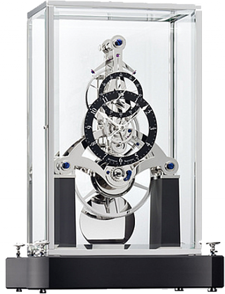 Matthias Naeschke Table Clock 8-day movement NT 7 Rhodium