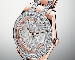 Pearlmaster 39 mm Everose Gold and Diamonds   04