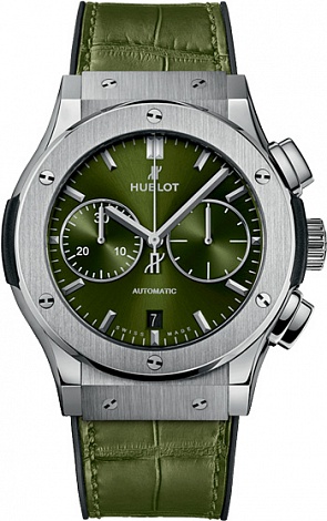 Hublot Classic Fusion Chronograph Titanium Green 521.NX.8970.LR Hublot Classic Fusion Chronograph Titanium Green 521.NX.8970.LR