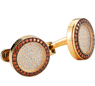 Jacob & Co. Jewelry Men's Cufflinks Cognac & White Diamond Cufflinks 91121120