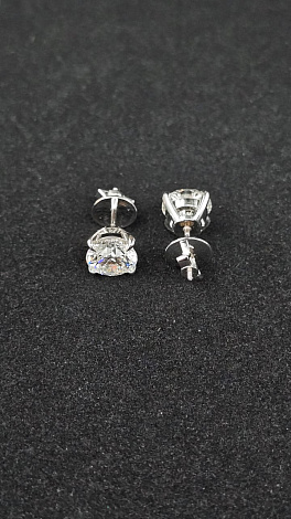 Серьги круг 2 карата 02