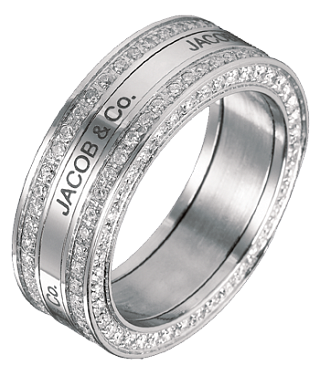 Jacob & Co. Jewelry Men's Rings Jacob & Co. stainless steel wedding band 90503357