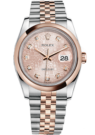 Rolex Datejust 36,39,41 mm 36 mm Steel and Everose Gold 116201 Pink Jubilee