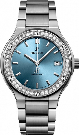 Hublot Classic Fusion Titanium Light Blue 568.NX.891L.NX.1204 Hublot Classic Fusion Titanium Light Blue 568.NX.891L.NX.1204