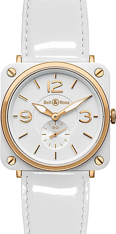 Bell & Ross Aviation BR S Pink Gold & White Ceramic  BR S 98-WCR