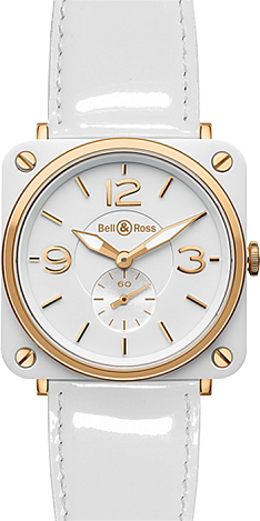 Bell & Ross Aviation BR S Pink Gold & White Ceramic BR S 98-WCR Bell & Ross Aviation BR S Pink Gold & White Ceramic BR S 98-WCR