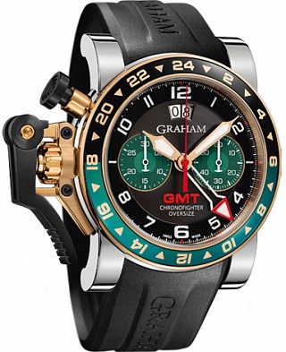 Graham Chronofighter Oversize GMT Black BRG Steel & Gold 2OVGG.B16A.K10S Graham Chronofighter Oversize GMT Black BRG Steel & Gold 2OVGG.B16A.K10S