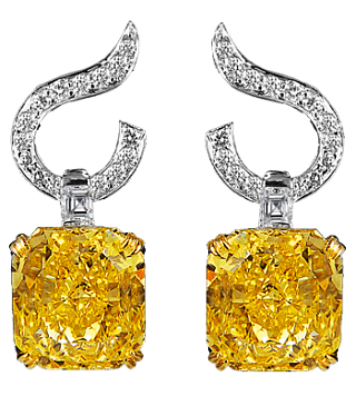 Jacob & Co. Jewelry High Jewelry Fancy Vivid Yellow Diamond Drop Earrings 91226171
