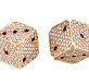 Jacob & Co. Jewelry Men's Cufflinks Diamonds & Ruby Dice Cufflinks 90609040