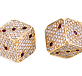 Diamonds & Ruby Dice Cufflinks 01