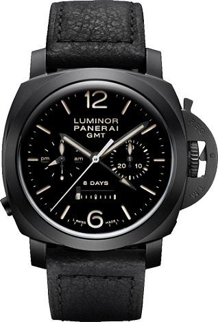 PANERAI LUMINOR 1950 CHRONO MONOPULSANTE 8 DAYS GMT CERAMICA PAM00317 PANERAI LUMINOR 1950 CHRONO MONOPULSANTE 8 DAYS GMT CERAMICA PAM00317