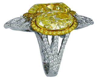 Jacob & Co. Jewelry High Jewelry Diamond Cocktail Rign with Yellow Oval Cut Diamonds 91327339 Jacob & Co. Jewelry High Jewelry Diamond Cocktail Rign with Yellow Oval Cut Diamonds 91327339