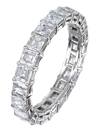 Jacob & Co. Jewelry Bridal Emerald-Cut Diamond Eternity Band 90505012