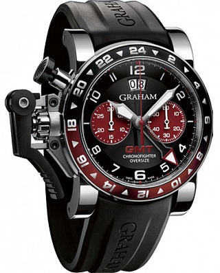 Graham Chronofighter Oversize GMT Bordeaux Steel 2OVGS.B20A