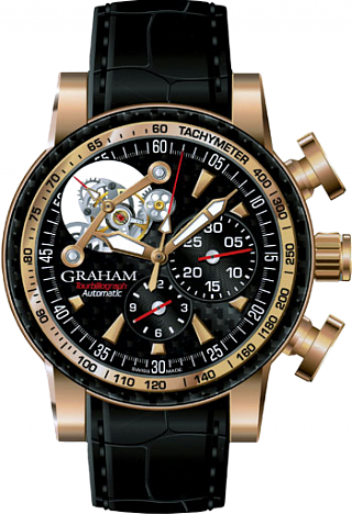 Graham Tourbillograph Mens Wristwatch Silverstone Woodcote Limited Edition 2TWBE.B07A.C104C