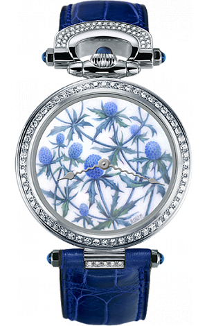 Bovet Miniature Painting by Ilgiz F. 39 mm «Blue Thistles» AF39555-SD123 Bovet Miniature Painting by Ilgiz F. 39 mm «Blue Thistles» AF39555-SD123