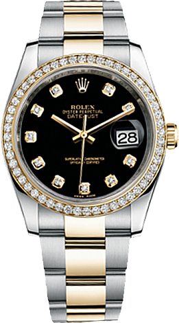 Rolex Datejust 26,29,31,34 mm 31mm Steel and Yellow Gold 178383 black