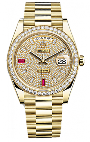 Rolex Day-Date 40 mm yellow gold and diamonds 228348rbr-0030 Rolex Day-Date 40 mm yellow gold and diamonds 228348rbr-0030