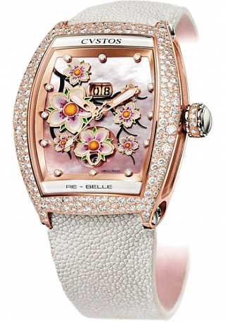 Cvstos Re-Belle Sakura red gold diamond snow setting