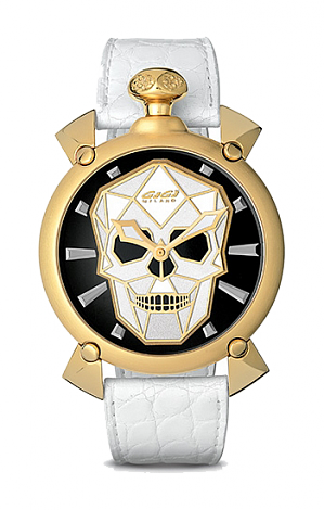 GaGa Milano Bionic Skull Automatic 45mm YELLOW GOLD PLATED 6014.02 S