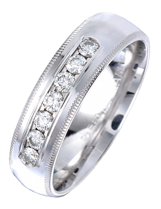 Jacob & Co. Jewelry Men's Rings Channel Set Diamond Wedding Band 90815449