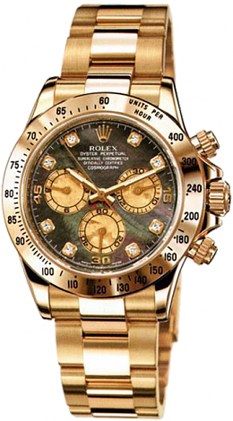 Rolex Daytona Cosmograph 40mm 116528 Dark Pearl Dial Diamond