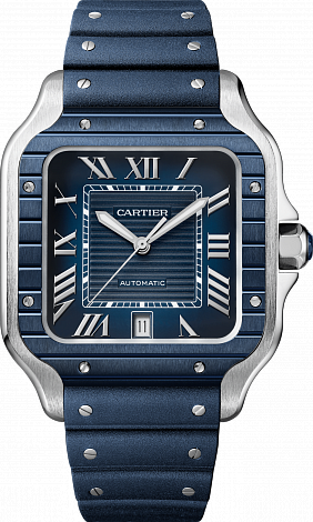 Cartier Santos de Cartier large model,mechanical, Steel,39.8 mm WSSA0048 Cartier Santos de Cartier large model,mechanical, Steel,39.8 mm WSSA0048