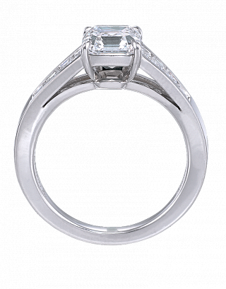 Square Emerald Cut Solitaire 01