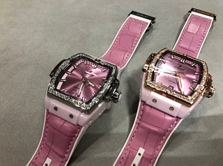 Pink Ceramic Titanium Diamonds 39 mm 01