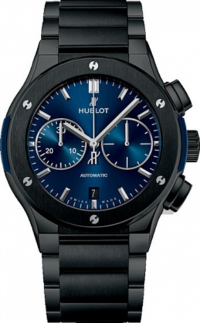 Hublot Classic Fusion Chronograph Ceramic Blue Bracelet 520.CM.7170.CM