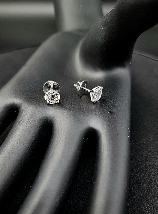 Серьги Круг 1 карат 01