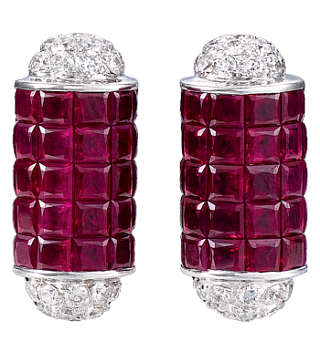 Jacob & Co. Jewelry Men's Cufflinks Ruby & Diamond Cufflinks 90815378