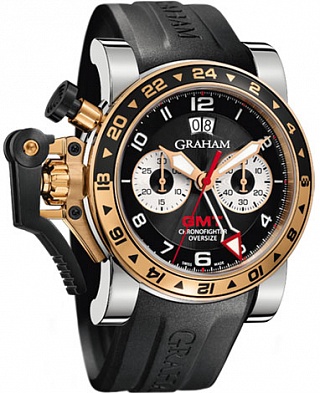 Graham Chronofighter Oversize GMT Black Steel & Gold 2OVGG.B21A.K10S Graham Chronofighter Oversize GMT Black Steel & Gold 2OVGG.B21A.K10S