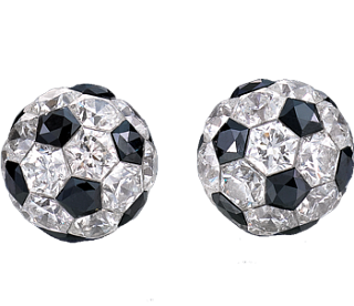 Jacob & Co. Jewelry Men's Cufflinks Black & White Diamond Soccer Ball Cufflinks 90710927