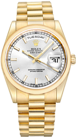 Rolex Архив Rolex 36mm Yellow Gold 118208 White