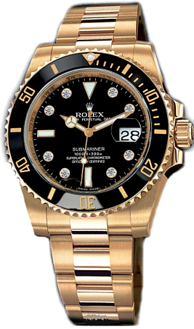 Rolex Архив Rolex 40mm Yellow Gold Ceramic 116618 black dial 8 diamond