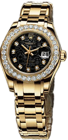 Rolex Datejust Special Edition Lady Pearlmaster 29 mm Yellow Gold 80298 Black Jubilee D