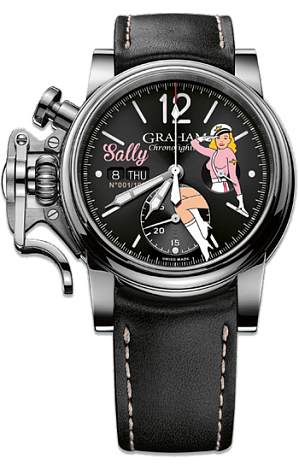 Graham Chronofighter 1695 Vintage NOSE ART LTD Sally 2CVAS.B21A