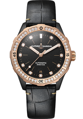 Ulysse Nardin Diver Rose gold and steel 8165-182B/BLACK